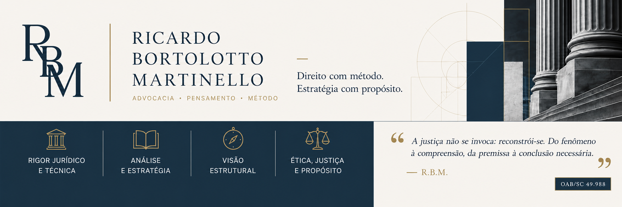 Ricardo Bortolotto Martinello — Direito com método. Estratégia com propósito.